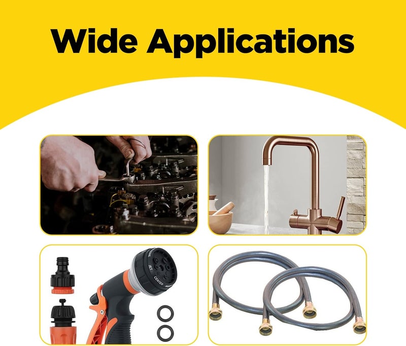 SUJADE 300 PCS Rubber O-Ring Assortment Kit, O Rings Seal Gasket Rubber Washer Assortment, O-Rings Gaskets Washers for Car, Plumbing, Faucet, Mechanic, Repairs, Air or Gas Connections - Image 4